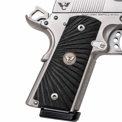 Wilson Combat 1911 Full-Size Starburst G10 Grips – Black | 351AAFS