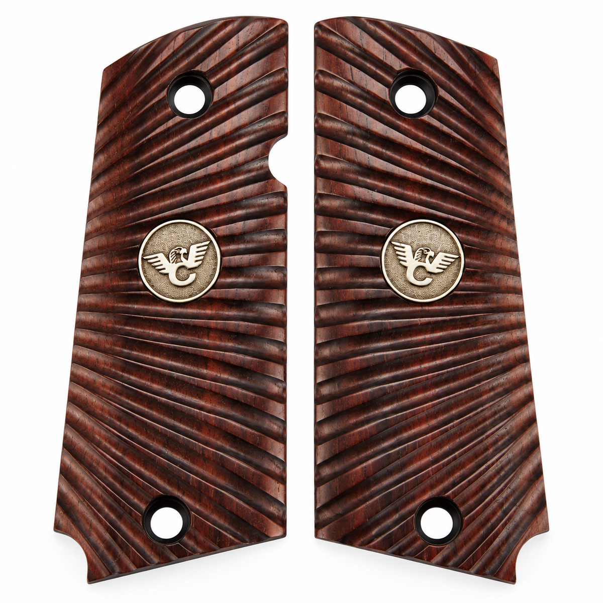 Wilson Combat 1911 Grips, Sentinel, Flat Bottom, Starburst, Cocobolo | 351AKCP