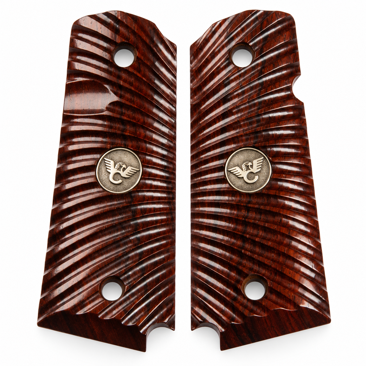 Wilson Combat 1911 Grips, Compact, Bevel Bottom, Starburst, Cocobolo | 351MCP