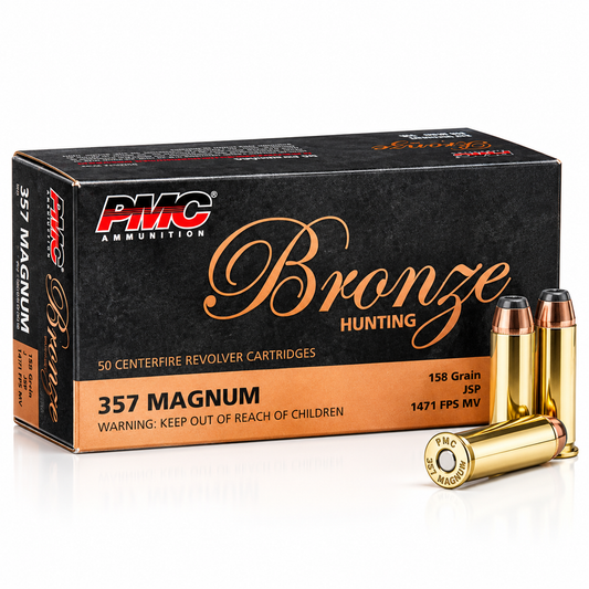 .357 Magnum | PMC 357A | 158 gr. | JSP | Bronze | 50 Rounds