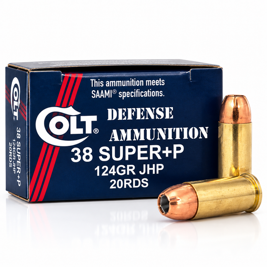 .38 Super +P | Colt 38SU124CT | 124 gr. | JHP | Defense | 20 Rounds