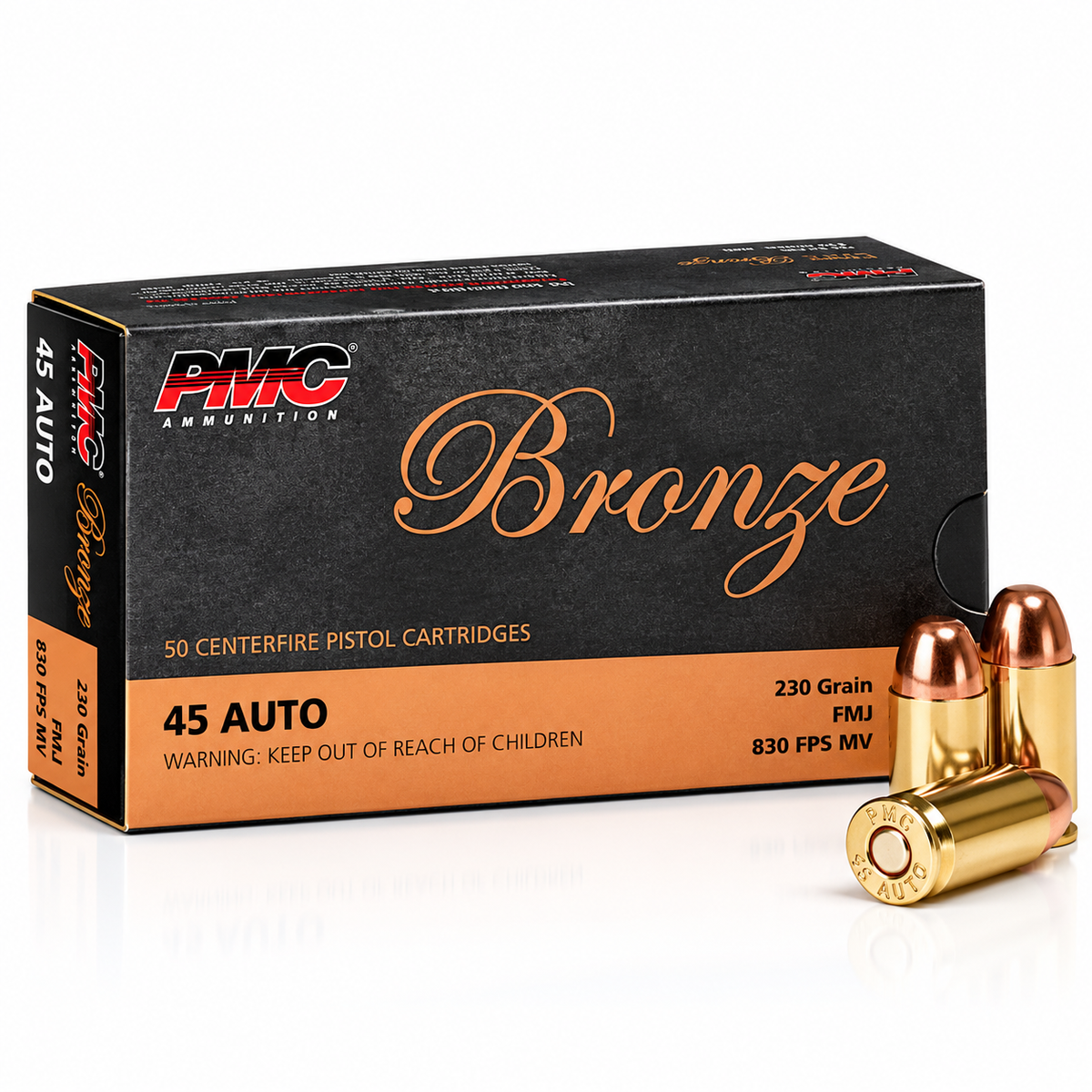.45 Auto | PMC 45A | 230 gr. | FMJ | Bronze | 50 Rounds
