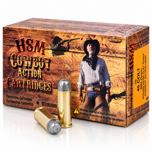 .45 Colt | HSM 45C2N | 200 gr. | RNFP Hard Cast | Cowboy Action | 50 Rounds