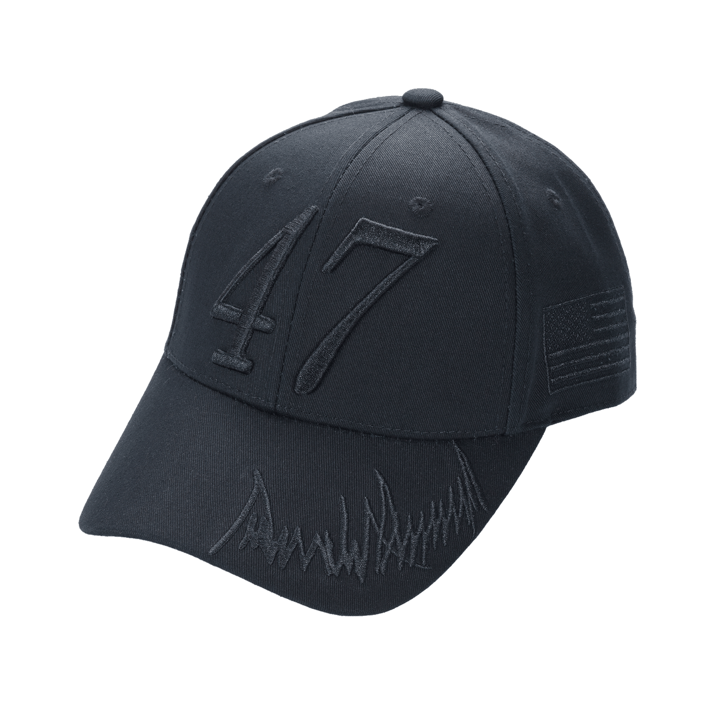 Dark Trump “47” Cap – President Trump Embroidered Cotton Twill Hat