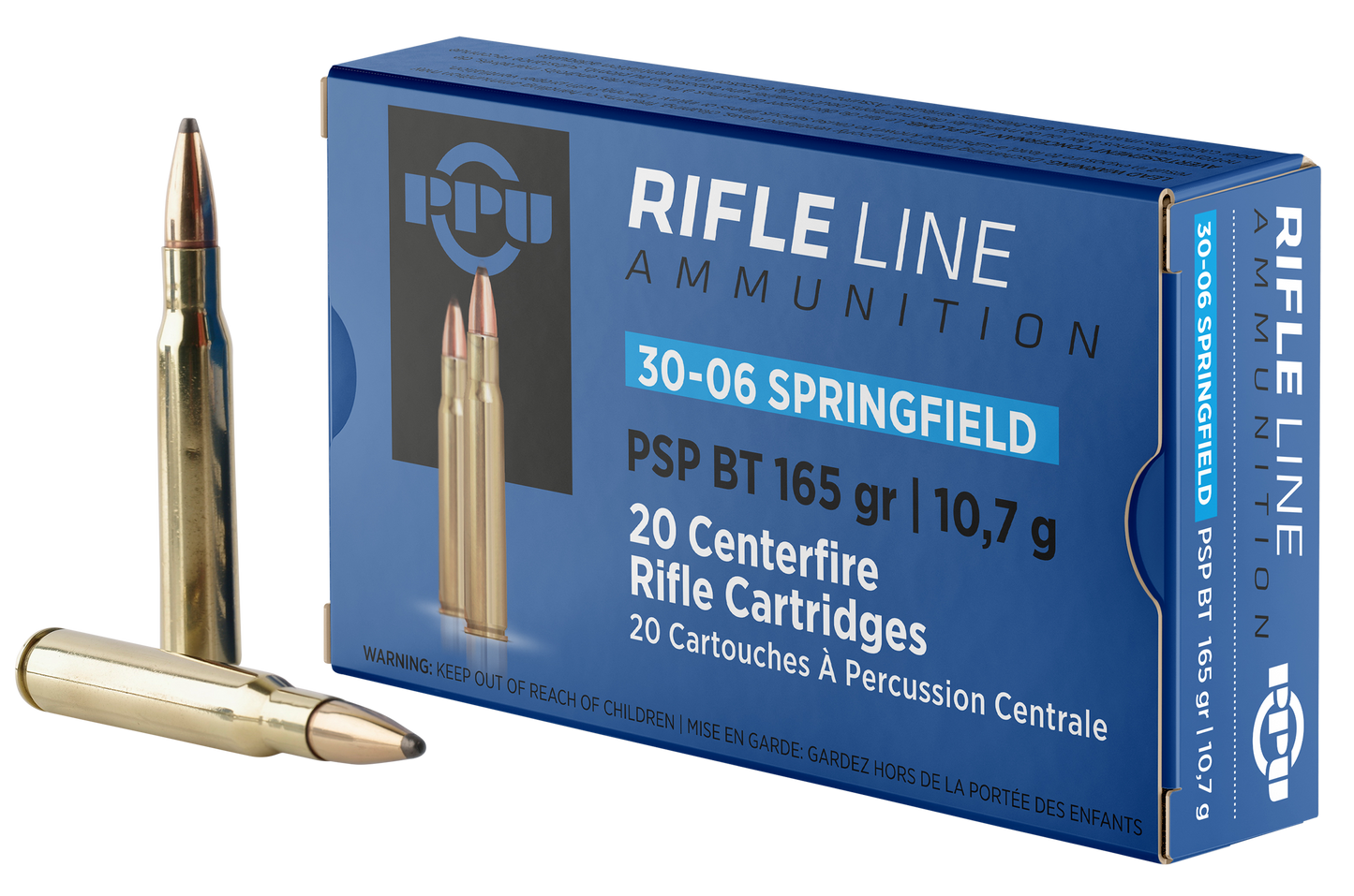 30-06 Springfield, PPU PP30062, 165 gr. PSP BT, 20 per Box