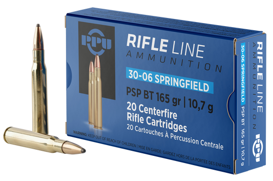 30-06 Springfield, PPU PP30062, 165 gr. PSP BT, 20 per Box