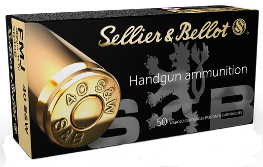 40 S&W, Sellier & Bellot SB40B, 180 gr. FMJ, 50 per Box