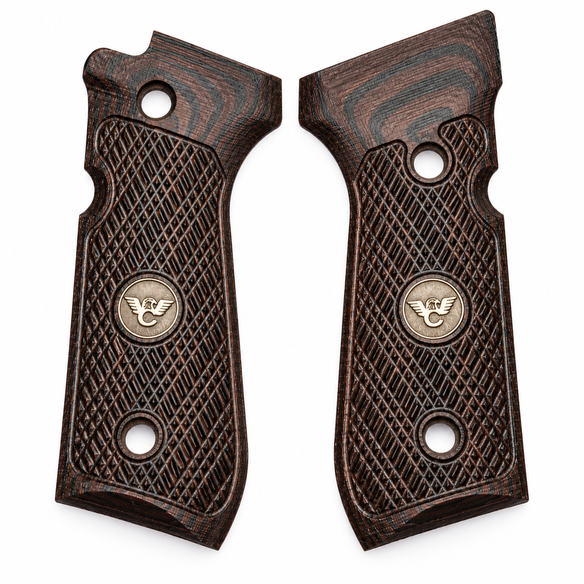 Wilson Combat Beretta 92/96 Grips, Checkered, Black Cherry G10 | 724FC-BC