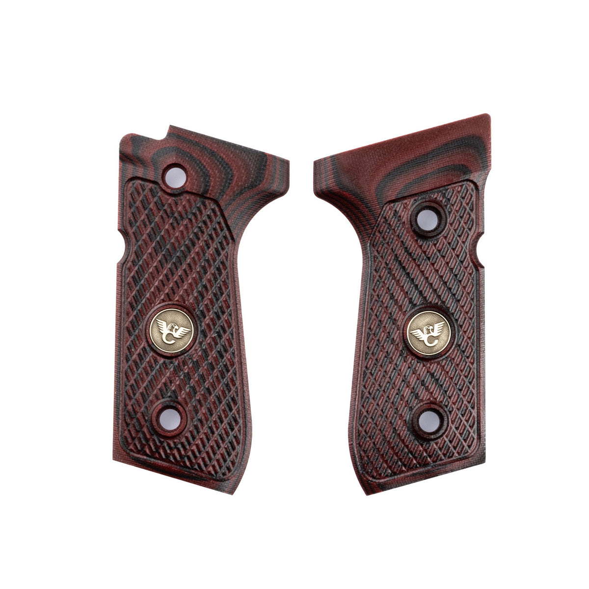 Wilson Combat Beretta 92/96 G10 Ultra Thin Checkered Grips - Black Cherry | 728-FS-UT-BC