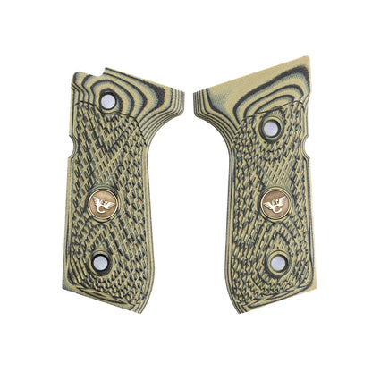 Wilson Combat Beretta 92/96 G10 Ultra Thin Checkered Grips - Dirty Olive | 728-FS-UT-DO