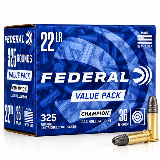 .22 Long Rifle | Federal 749 | 36 gr. | Lead Hollow Point | Champion™ | 325 Rounds