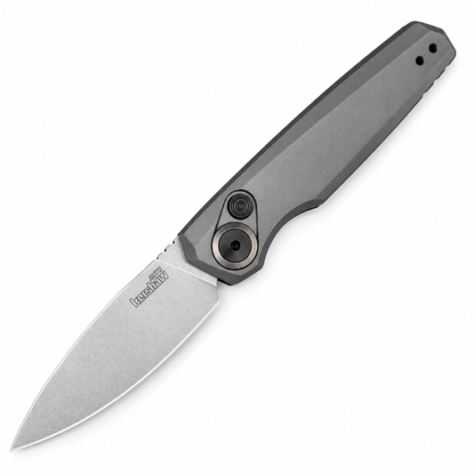 Kershaw - Auto Launch 18 - 7551 | Button Lock (Auto) | 2.79" CPM 154 Stonewash | Gray Aluminum