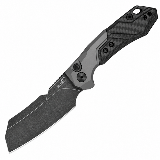 Kershaw - Auto Launch 14 - 7850 | Button Lock (Auto) | 3.4" CPM 154 Stonewash | Gray Aluminum / Carbon Fiber