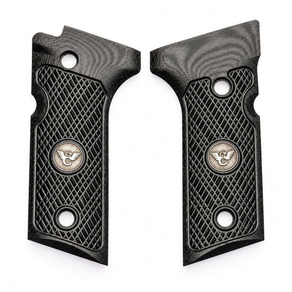 Wilson Combat Beretta 92/96 Vertec Grips, Checkered, Black G10 | 794-FS-VT-BLK