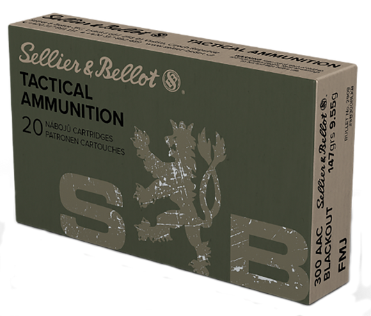 300 Blackout, S&B SB300BLKB, 147 gr. FMJ, 20 per Box