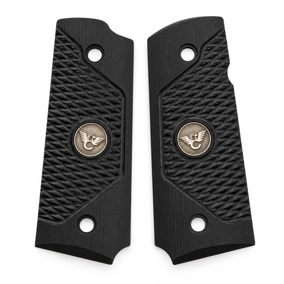 Wilson Combat 1911 Grips, Compact, Bevel Bottom, Ultra Thin, Black G10 | 799-CP-UT-BLK