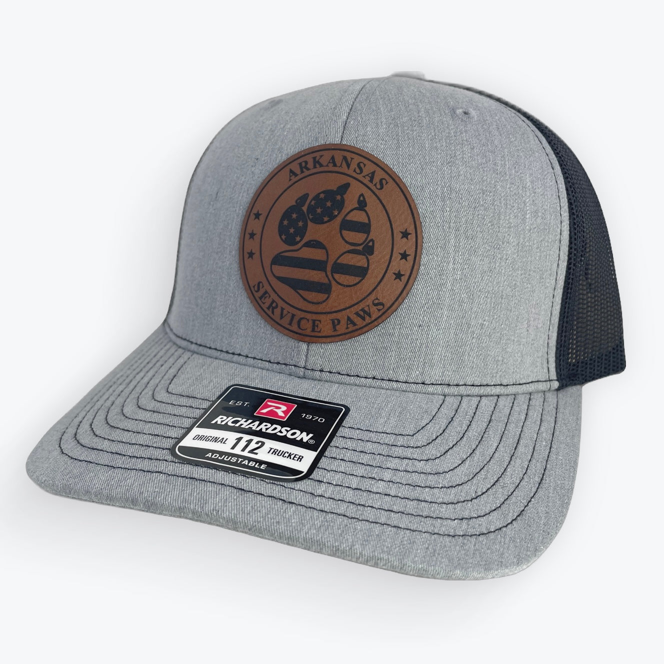 Arkansas Service Paws Leather Patch Cap