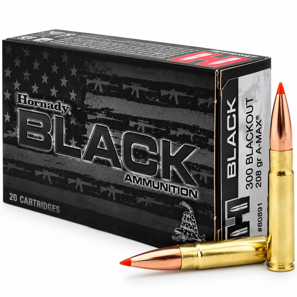 300 Blackout | Hornady 80891 | 208 gr. | ELD® Match | Hornady BLACK® | 20 Rounds