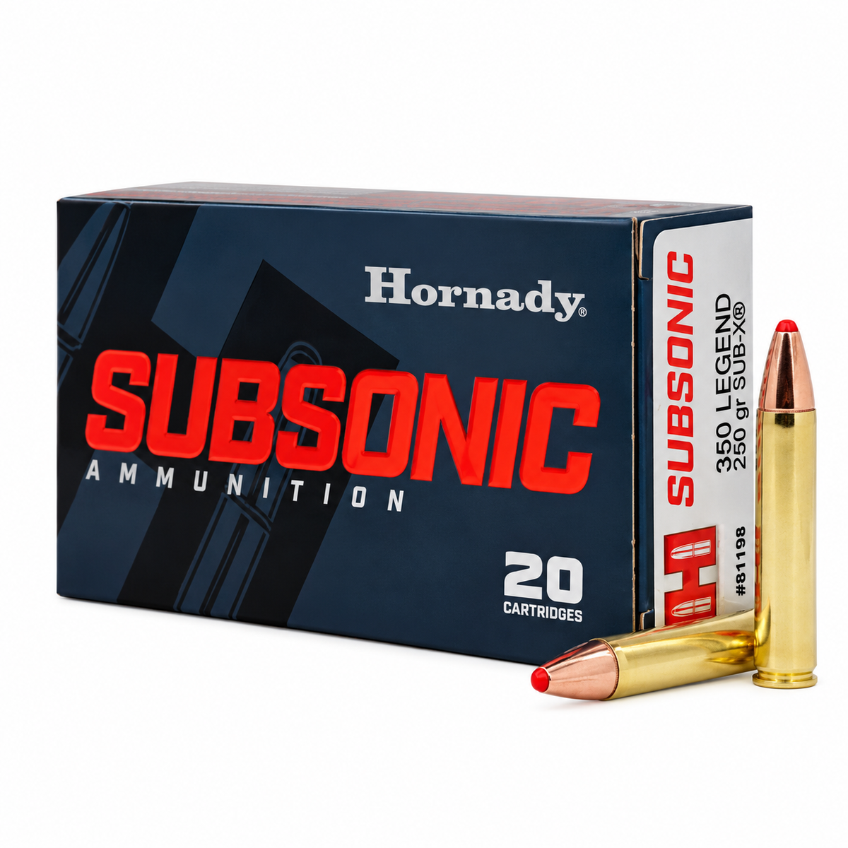 350 Legend | Hornady 81198 | 250 gr. | Sub-X® | Subsonic | 20 Rounds