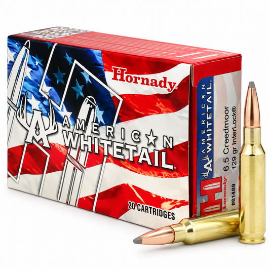 6.5 Creedmoor | Hornady 81489 | 129 gr. | InterLock® | American Whitetail® | 20 Rounds