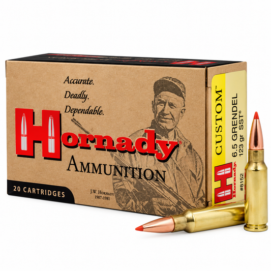 6.5 Grendel | Hornady 8152 | 123 gr. | SST® | Custom™ | 20 Rounds