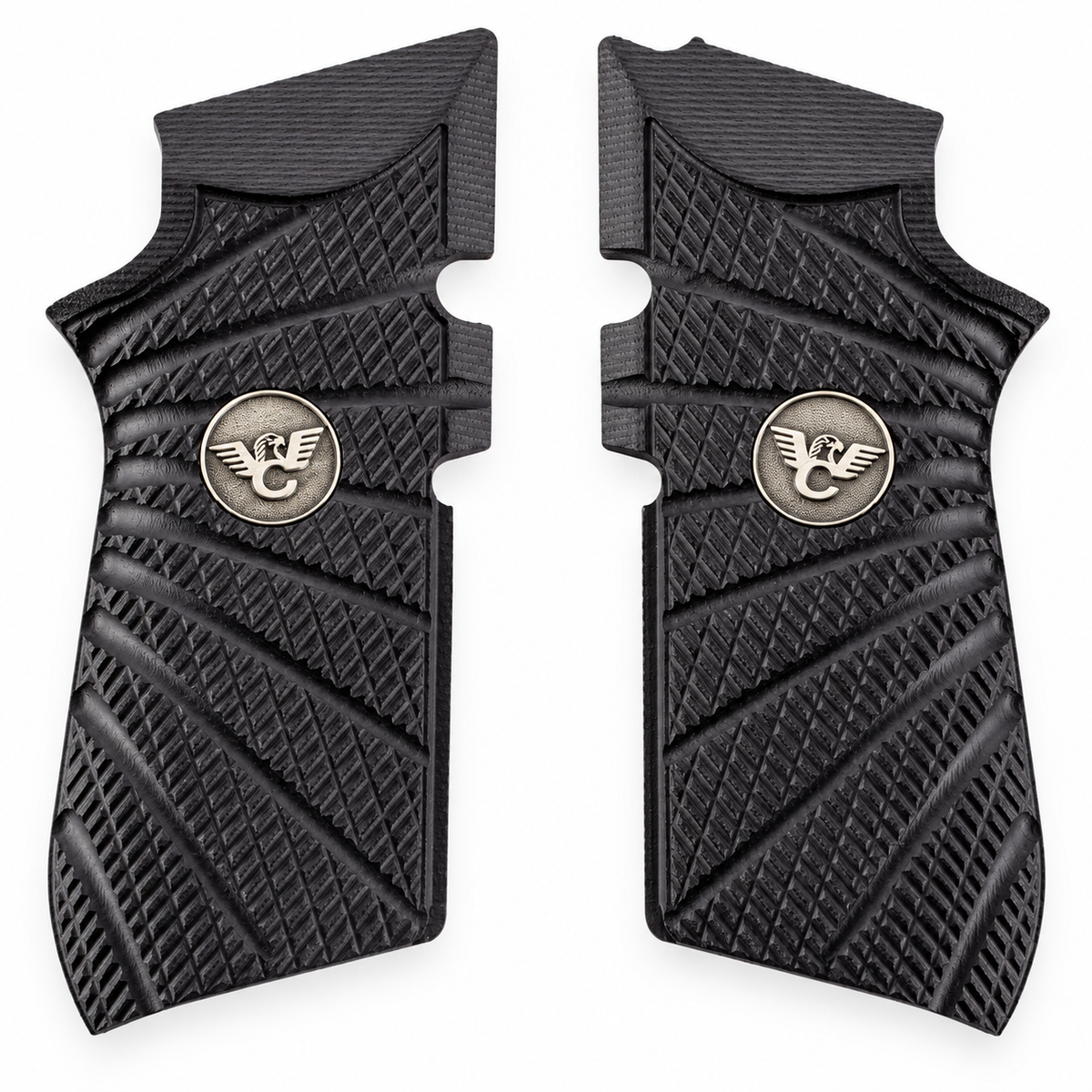 Wilson Combat EDC X9 Aggressive Starburst Pattern G10 Grips, Black