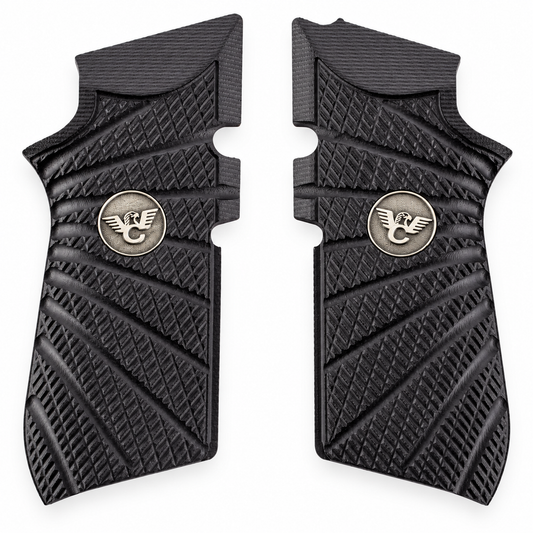 Wilson Combat EDC X9 Aggressive Starburst Pattern G10 Grips, Black