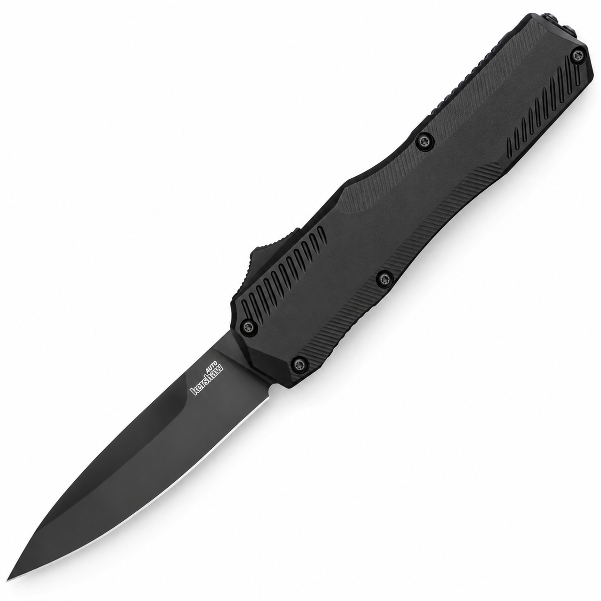 Kershaw - Livewire | 9000BLK OTF Automatic Knife - 3.3" CPM MagnaCut - Black Aluminum