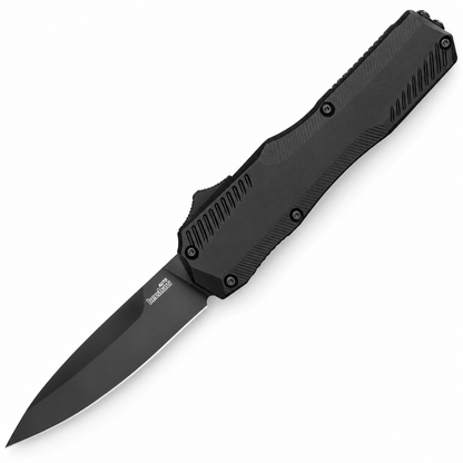 Kershaw - Livewire | 9000BLK OTF Automatic Knife - 3.3" CPM MagnaCut - Black Aluminum
