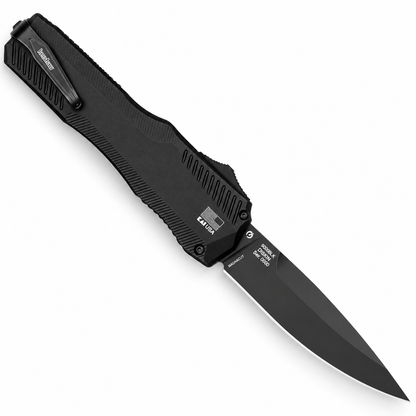 Kershaw - Livewire | 9000BLK OTF Automatic Knife - 3.3" CPM MagnaCut - Black Aluminum