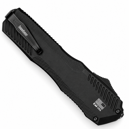 Kershaw - Livewire | 9000BLK OTF Automatic Knife - 3.3" CPM MagnaCut - Black Aluminum