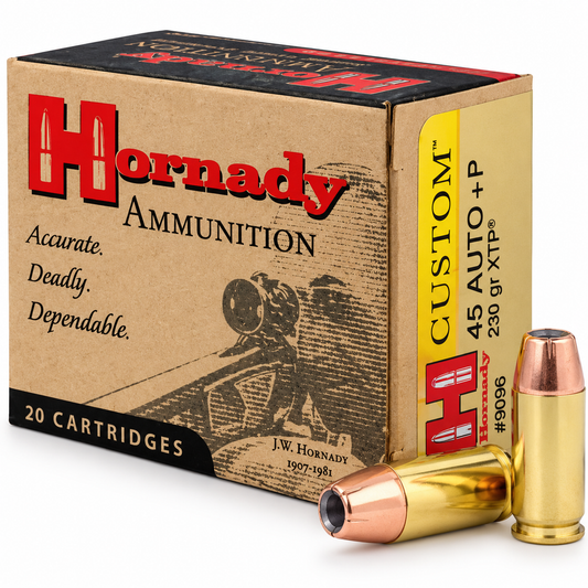.45 Auto +P | Hornady 9096 | 230 gr. | XTP® | Custom™ | 20 Rounds