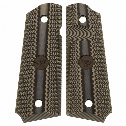 Wilson Combat 1911 Full-Size Eagle Claw G10 Grips, Gray/Black, Beveled Bottom