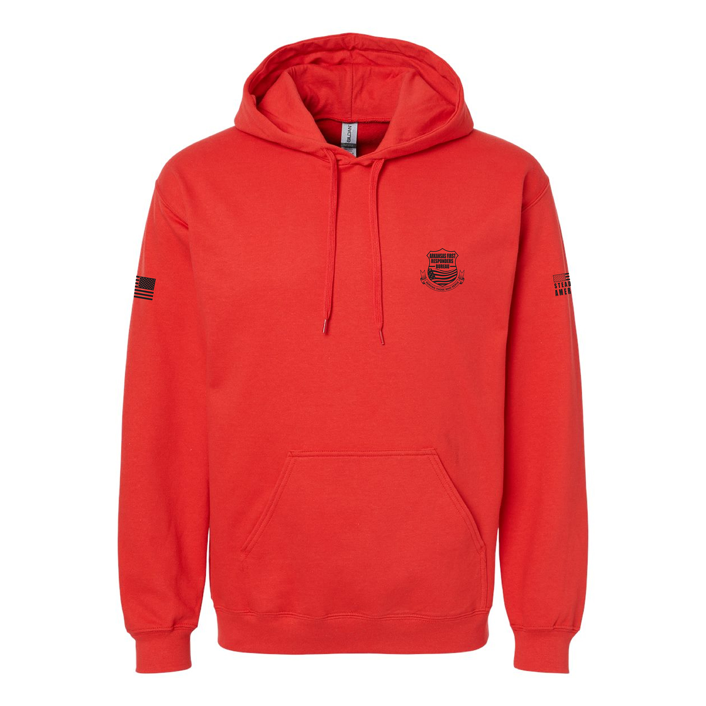 Arkansas First Responders Bureau, SoftStyle Hoodie, Red