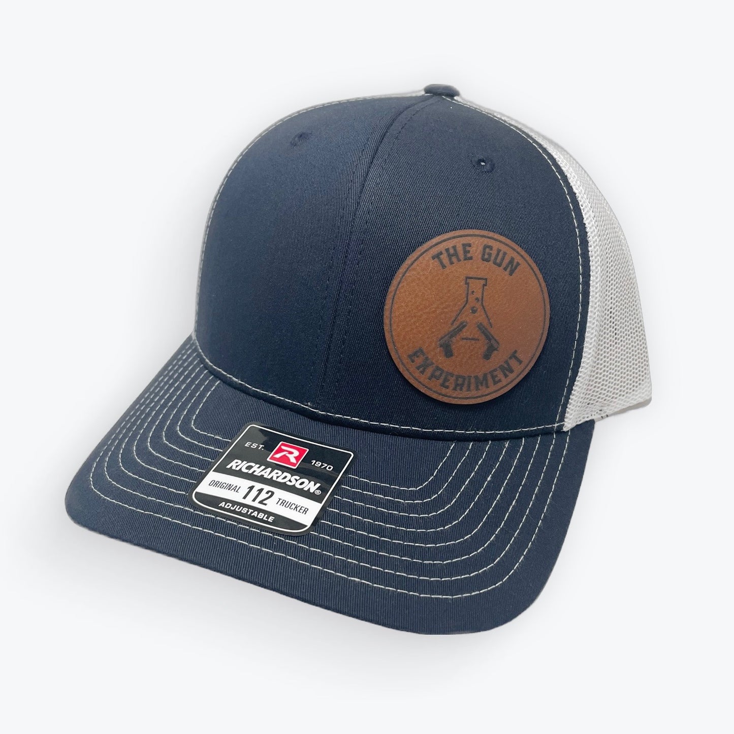 The Gun Experiment Cap, Richardson 112, Round Leather Patch, Multiple Colors