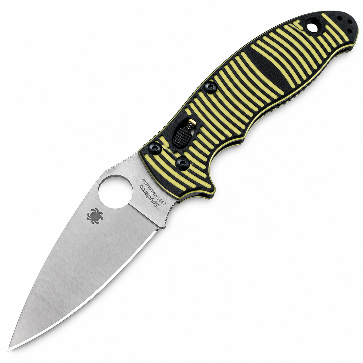 Spyderco - Manix 2 Salt - C101GBKYLMCP2 | Ball Bearing Lock | 3.37" CPM MagnaCut Satin | Black / Yellow G10