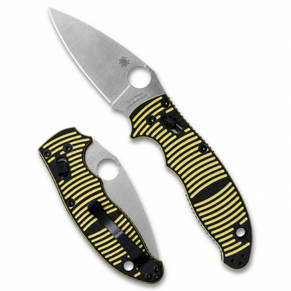 Spyderco - Manix 2 Salt - C101GBKYLMCP2 | Ball Bearing Lock | 3.37" CPM MagnaCut Satin | Black / Yellow G10