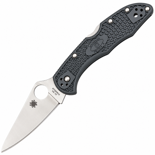 Spyderco - Delica 4 Lightweight - C11FPGY | Lockback | 2.88" VG-10 Satin | Gray FRN