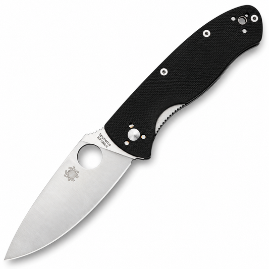 Spyderco - Tenacious - C122GP | Liner Lock | 3.39" 8Cr13MoV Satin | Black G10