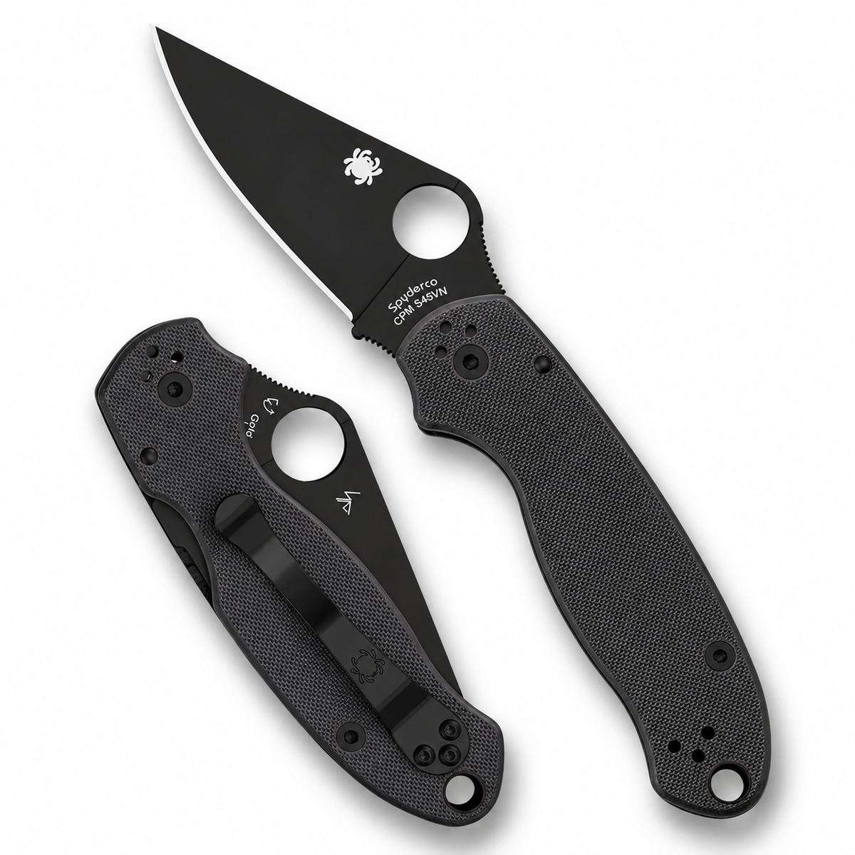 Spyderco - Para 3 - C223GPBK | Compression Lock | 3" CPM S45VN Black Blade | Black G-10