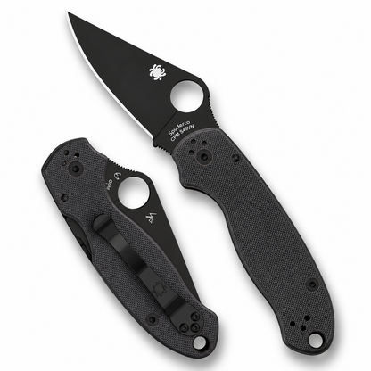 Spyderco - Para 3 - C223GPBK | Compression Lock | 3" CPM S45VN Black Blade | Black G-10