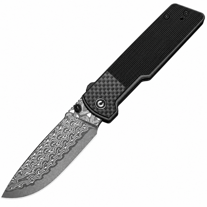 Civivi - Zygon | C25035B-DS1 Folding Knife - 3.24" Damascus - Carbon Fiber / G10