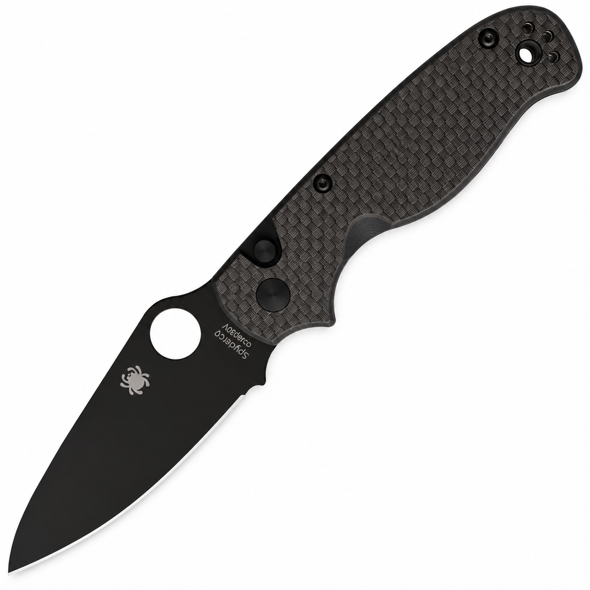 Spyderco - ButtonUp | C275CFPBK Folding Knife - 3.27" 8Cr13MoV