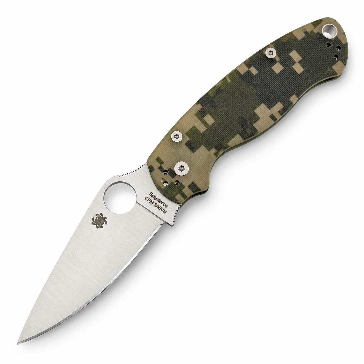Spyderco - Para Military 2 - C81GPCMO2 | Compression Lock | 3.4" S45VN Satin Blade | Digital Camo G-10