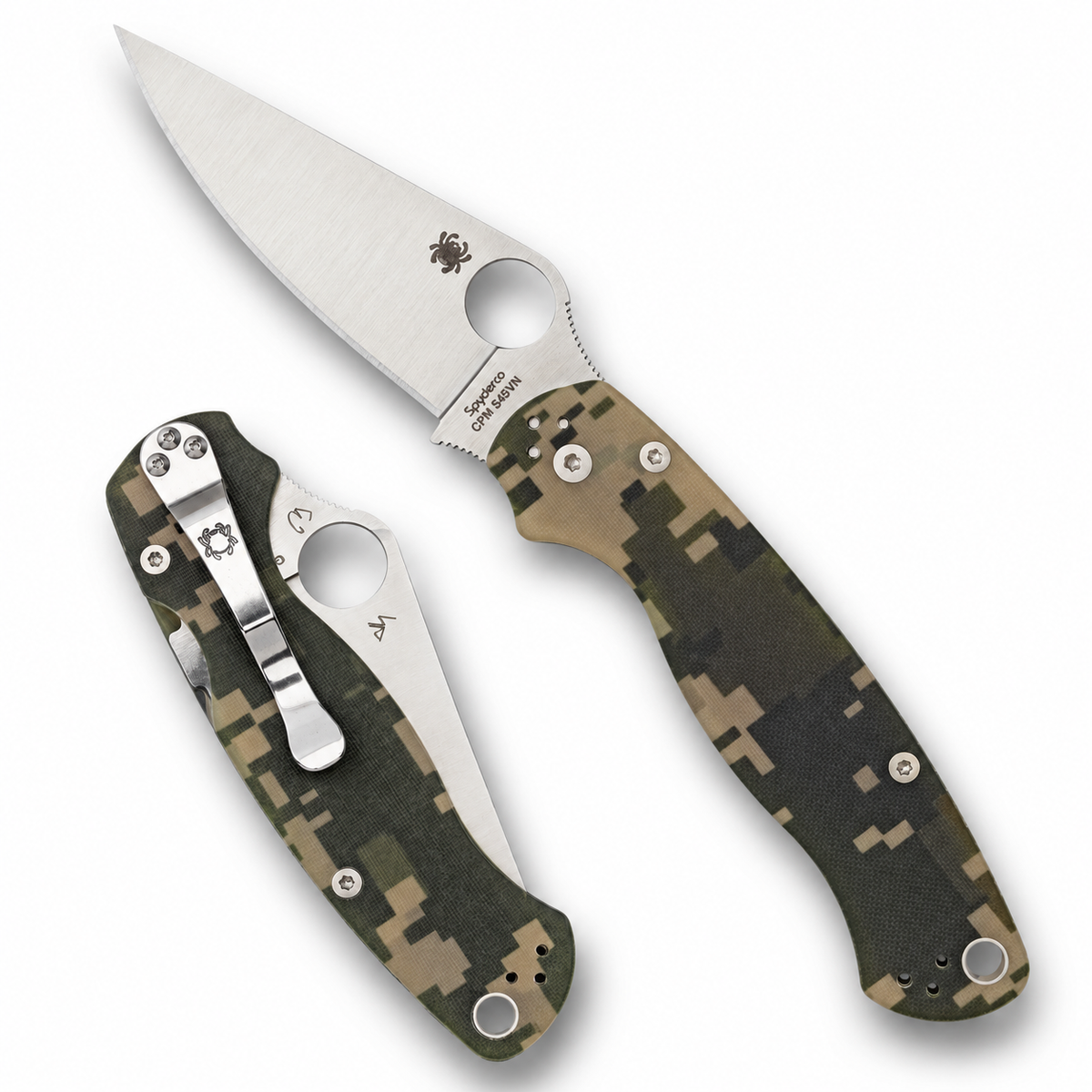 Spyderco - Para Military 2 - C81GPCMO2 | Compression Lock | 3.4" S45VN Satin Blade | Digital Camo G-10