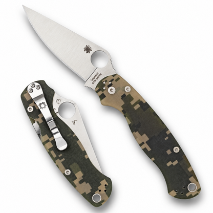 Spyderco - Para Military 2 - C81GPCMO2 | Compression Lock | 3.4" S45VN Satin Blade | Digital Camo G-10