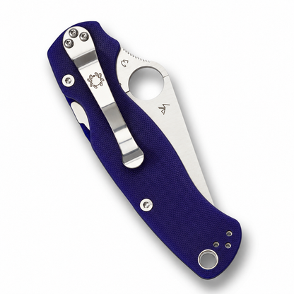 Spyderco - Para Military 2 - C81GPDBL2 | Compression Lock | 3.4" CPM S110V Satin Blade | Blue G-10