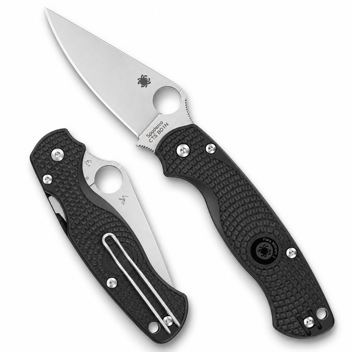 Spyderco - Para Military 2 - C81PBK2 | Compression Lock | 3.4" CTS BD1N Satin Blade | Black FRN