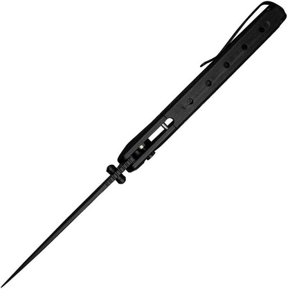 Civivi Sentinel Strike II C22025D-1 Folding Knife - 3.7" Nitro-V Blade, Black Aluminum Handle