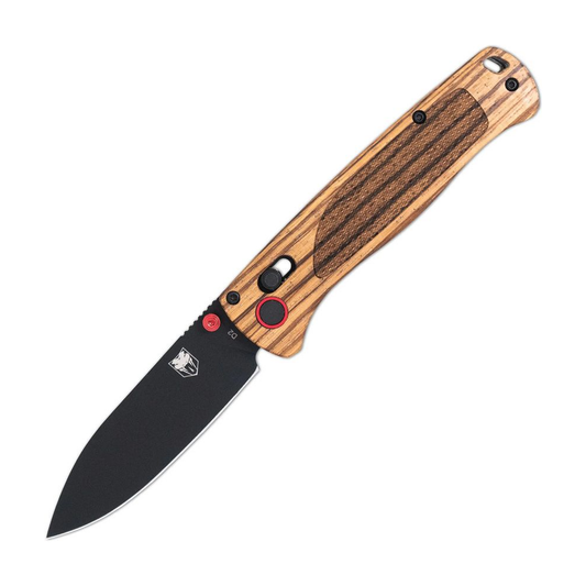 CobraTec - Zebrawood Bar Lock | CTZWDBLDNSBLK Folding Knife - 3" D2 - Zebrawood